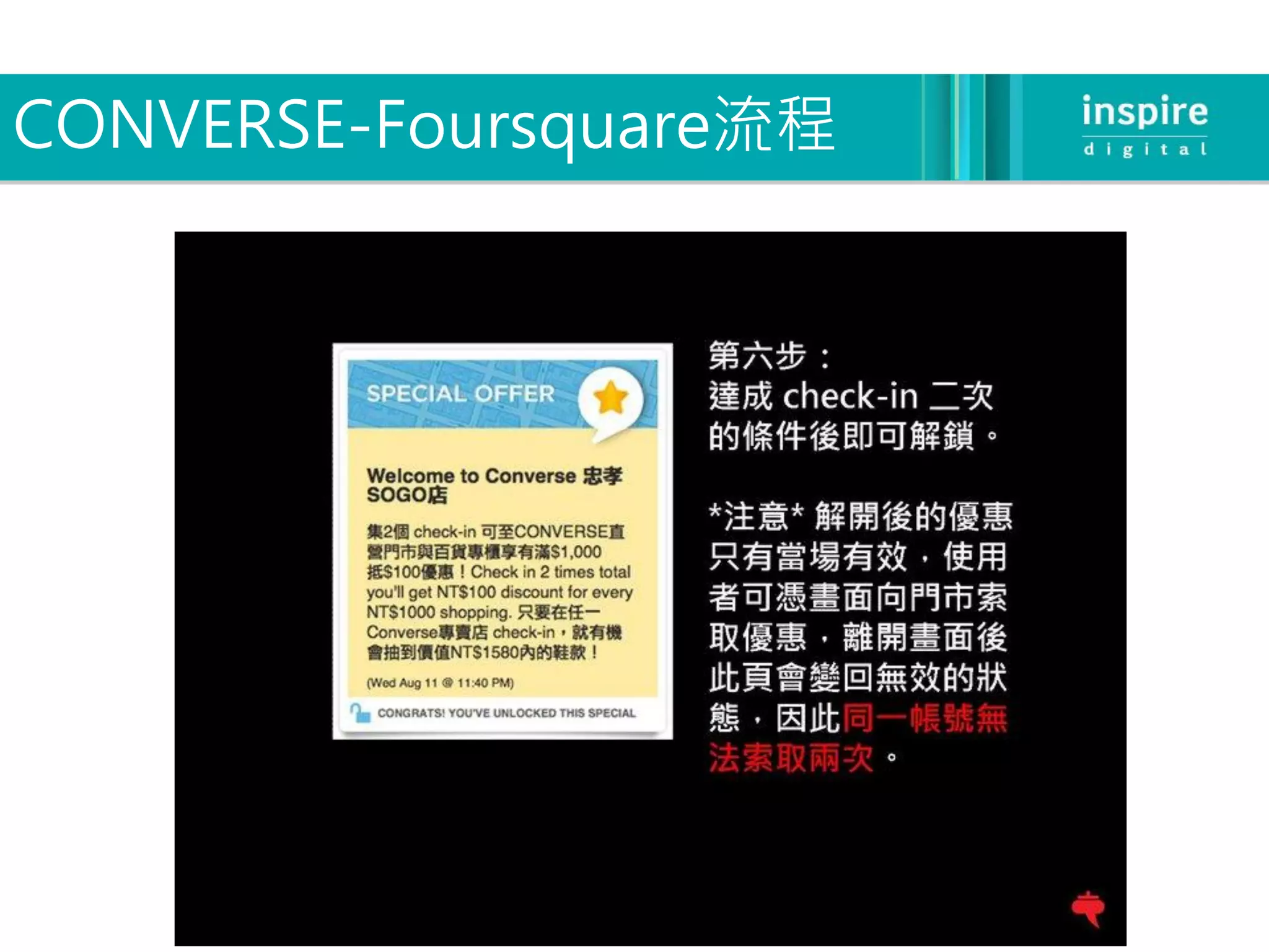 CONVERSE-Foursquare流程
 