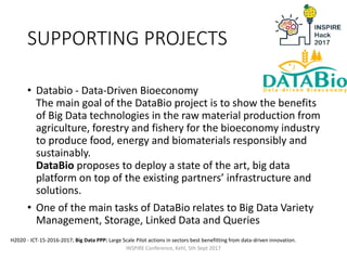 SUPPORTING PROJECTS
• Databio - Data-Driven Bioeconomy
The main goal of the DataBio project is to show the benefits
of Big...