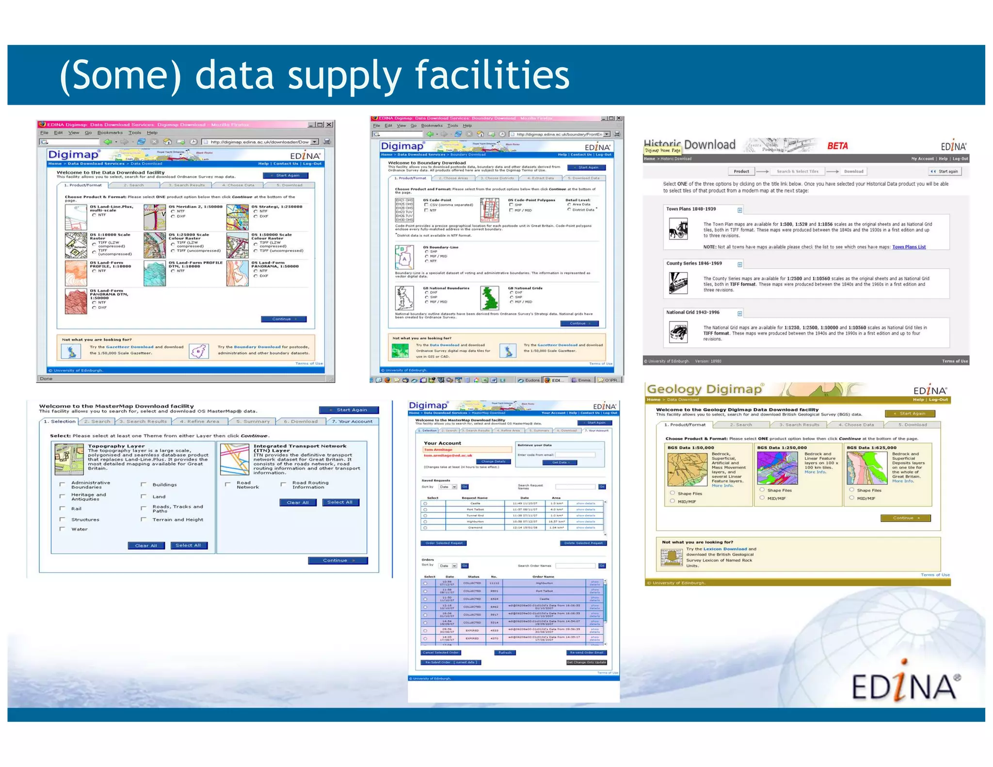 (Some) data supply facilities




  Data Download
 