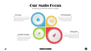 Our Main Focus
Everything should be made as simple.
1
8
Inspire
Presentation
Lorem ips dolor sit amet,ctet
adipiscing elita SetimLorem
ipsu dolor sit amet.
Printing
Lorem ips or sit amet,ctet
adipiscing SetimLorem
ipsu dolor sit amet.
Photography
Infogrphic
Lorem ips dolor sit amet,ctet
adipiscing elita SetimLorem
ipsu dolor sit amet.
Graphic Design
Lorem ips or sit amet,ctet
adipiscing SetimLorem
ipsu dolor sit amet.
 