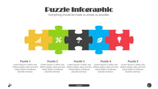 8
7
Inspire
Presentation
Puzzle Infographic
Everything should be made as simple as possible.
Puzzle 1
Lorem Ipsum is dolor sita
slidera power adus ana but
volup dalam cintakuan
anande inteman.
Puzzle 2
Lorem Ipsum is dolor sita
slidera power adus ana but
volup dalam cintakuan
anande inteman.
Puzzle 3
Lorem Ipsum is dolor sita
slidera power adus ana but
volup dalam cintakuan
anande inteman.
Puzzle 4
Lorem Ipsum is dolor sita
slidera power adus ana but
volup dalam cintakuan
anande inteman.
Puzzle 5
Lorem Ipsum is dolor sita
slidera power adus ana but
volup dalam cintakuan
anande inteman.
 