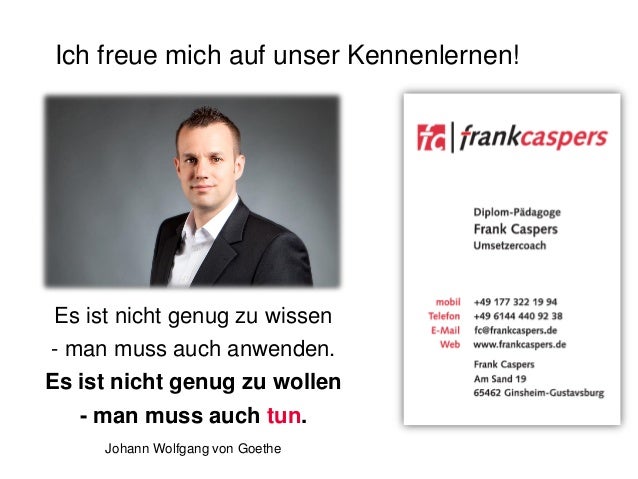 Ich freue mich schon auf unser kennenlernen