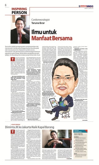 Inspiring person (ilmu untuk manfaat bersama) koran seputar indonesia (sindo 6 april 2014)