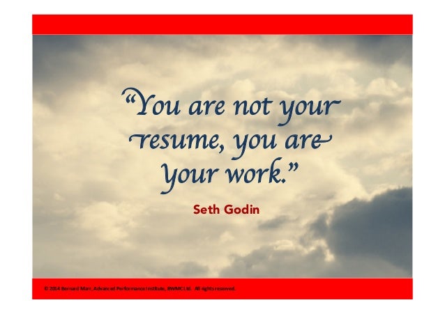 you are not your resume