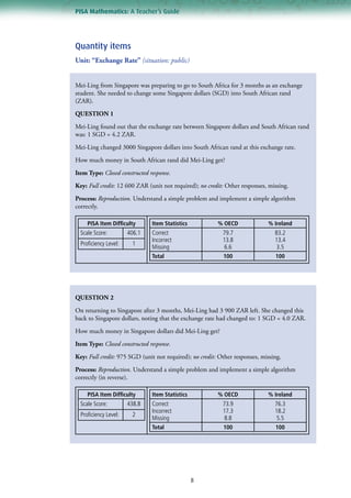 Example Math Questions Sd Pissa PISA Mathematics: Teacher's Guide | PDF