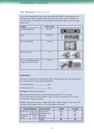 Example Math Questions Sd Pissa PISA Mathematics: Teacher's Guide | PDF