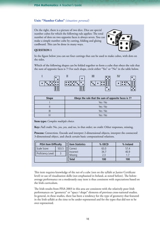 Example Math Questions Sd Pissa PISA Mathematics: Teacher's Guide | PDF