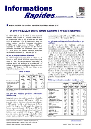 Institut national de la statistique et des études économiques http://www.insee.fr
Direction générale 18 bd A. Pinard 75675...