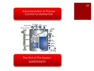 39 
Instrumentation & Process 
Control Fundamentals 
The End of The Session 
QUESTIONS?? 
