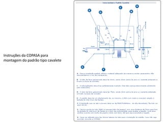 Instruções da COPASA para
montagem do padrão tipo cavalete
 