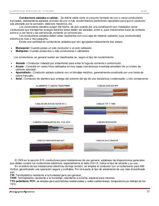 Tipos de cables para instalaciones eléctricas