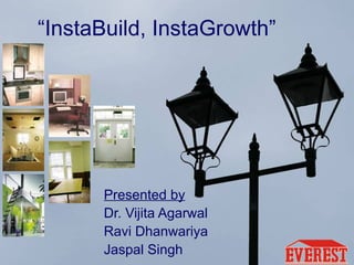 “ InstaBuild, InstaGrowth” Presented by Dr. Vijita Agarwal Ravi Dhanwariya Jaspal Singh 