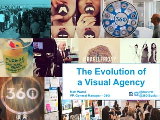 PROPRIETARY & CONFIDENTIAL
1
The Evolution of
a Visual Agency
Matt Wurst
VP, General Manager – 360i
@mwurst
@360iSocial
 