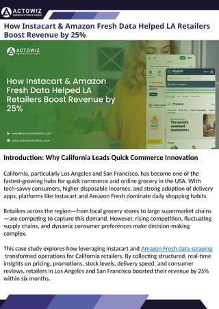 Instacart & Amazon Fresh Data in Los Angeles – Boost Retail Revenue by ...