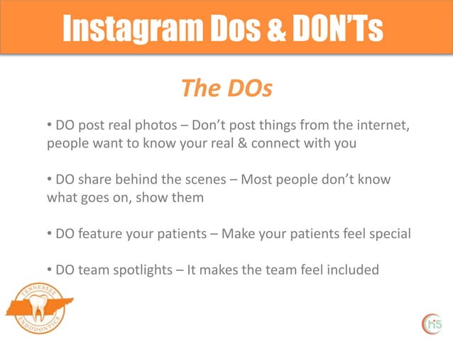 Instagram Do S Dont S Ppt