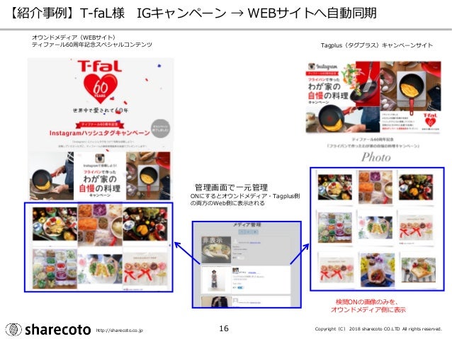 インスタグラムの写真をオウンドメディア活用 Instagram Website