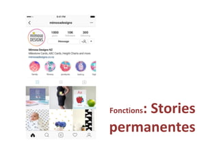 Fonctions:	Stories	
permanentes	
 