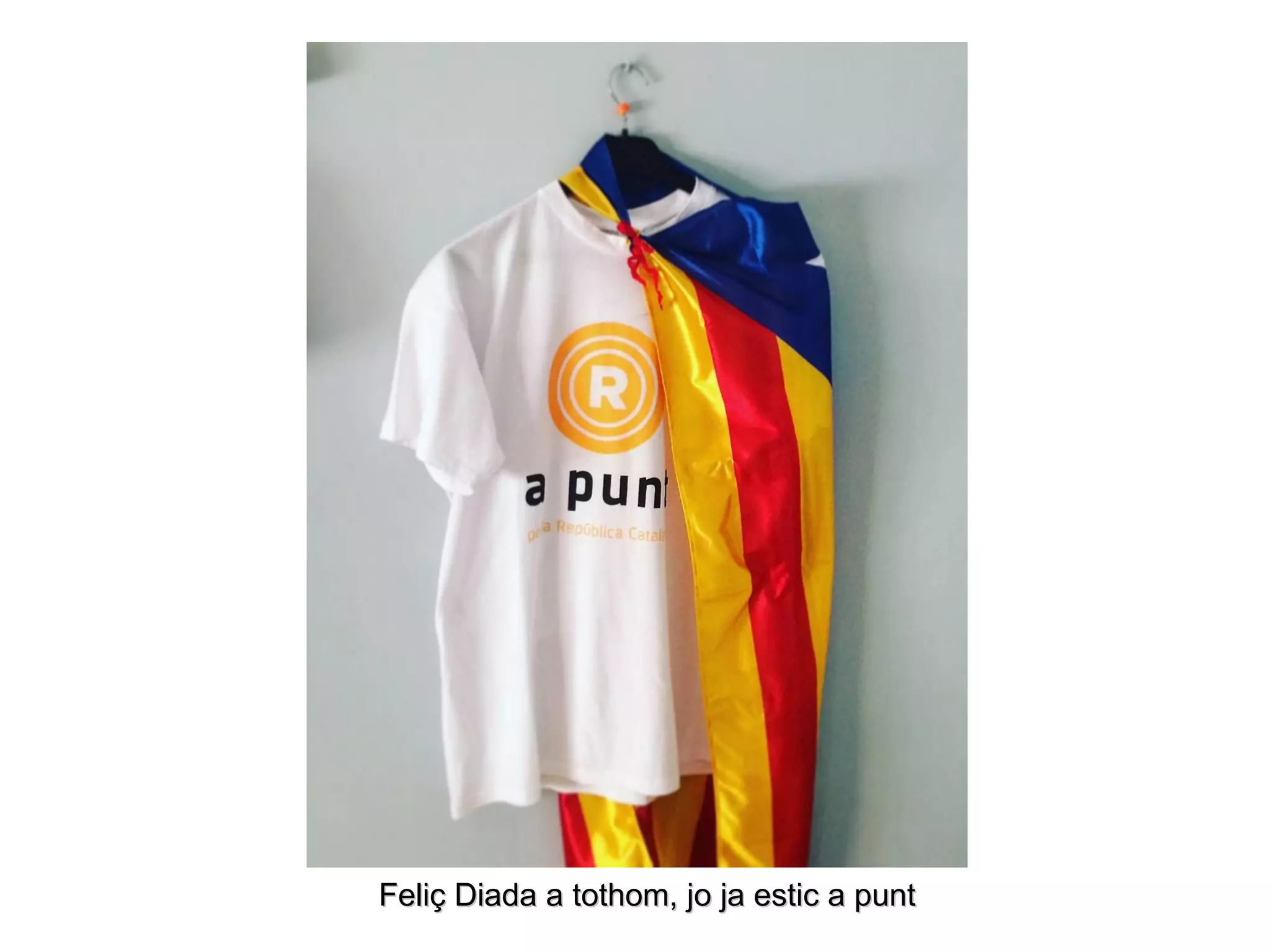 Feliç Diada a tothom, jo ja estic a puntFeliç Diada a tothom, jo ja estic a punt
 