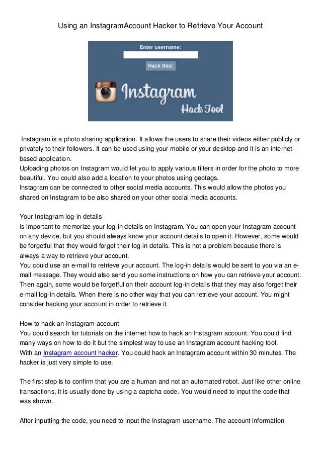  - how to actually hack an instagram account