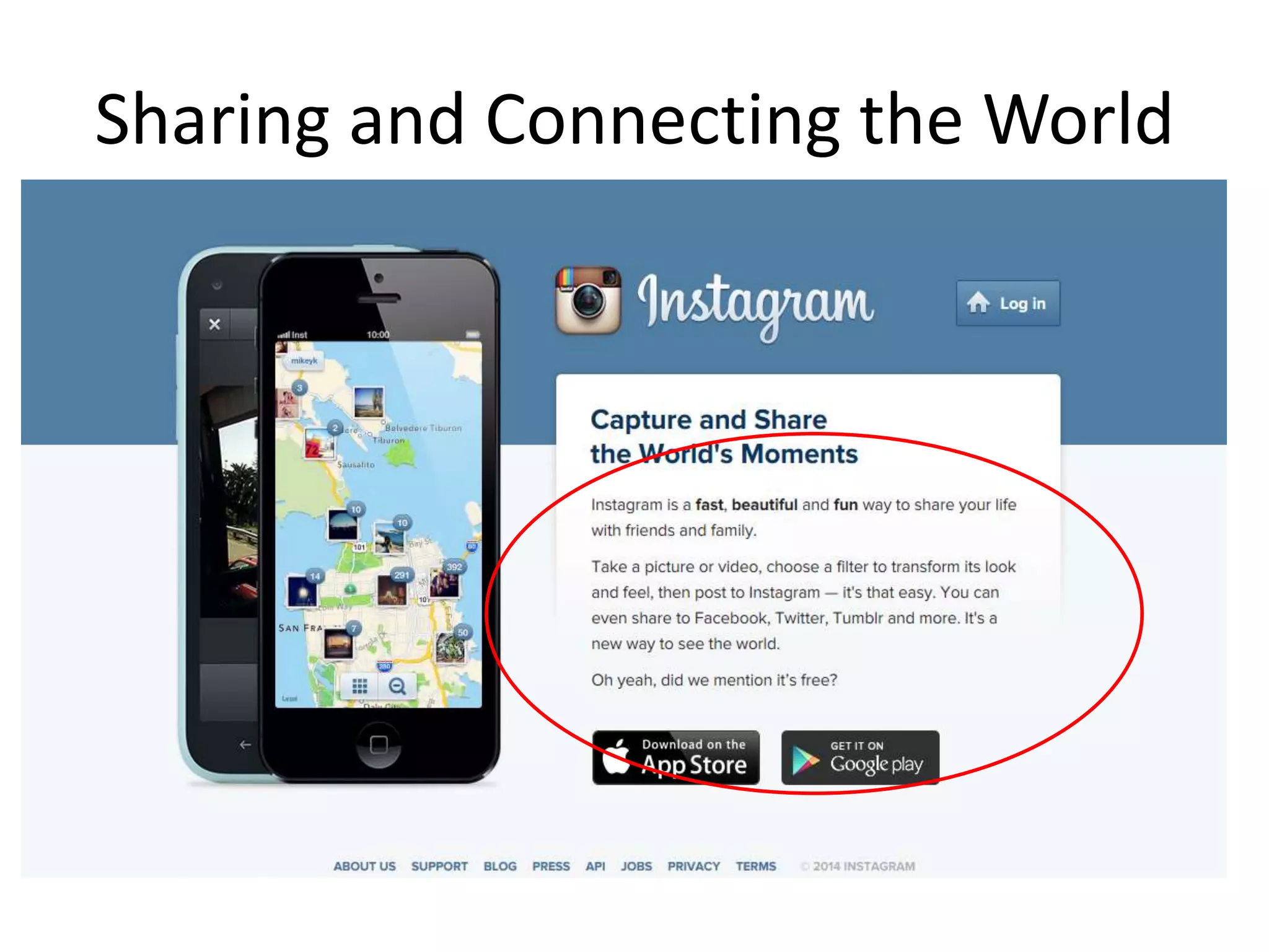 Sharing and Connecting the World