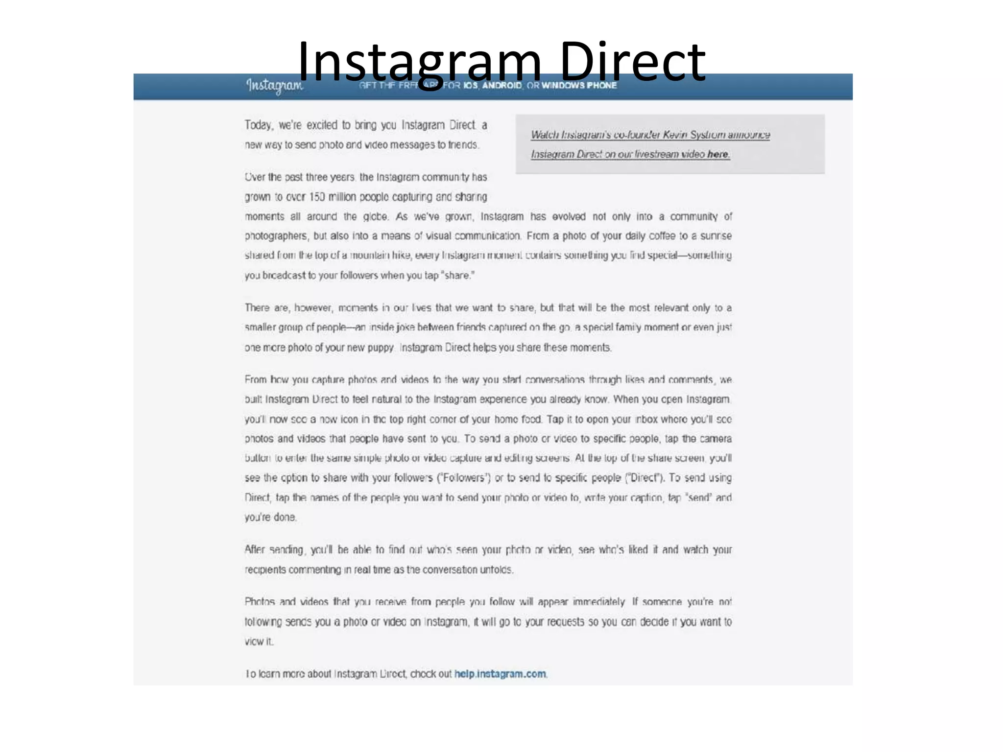 Instagram Direct