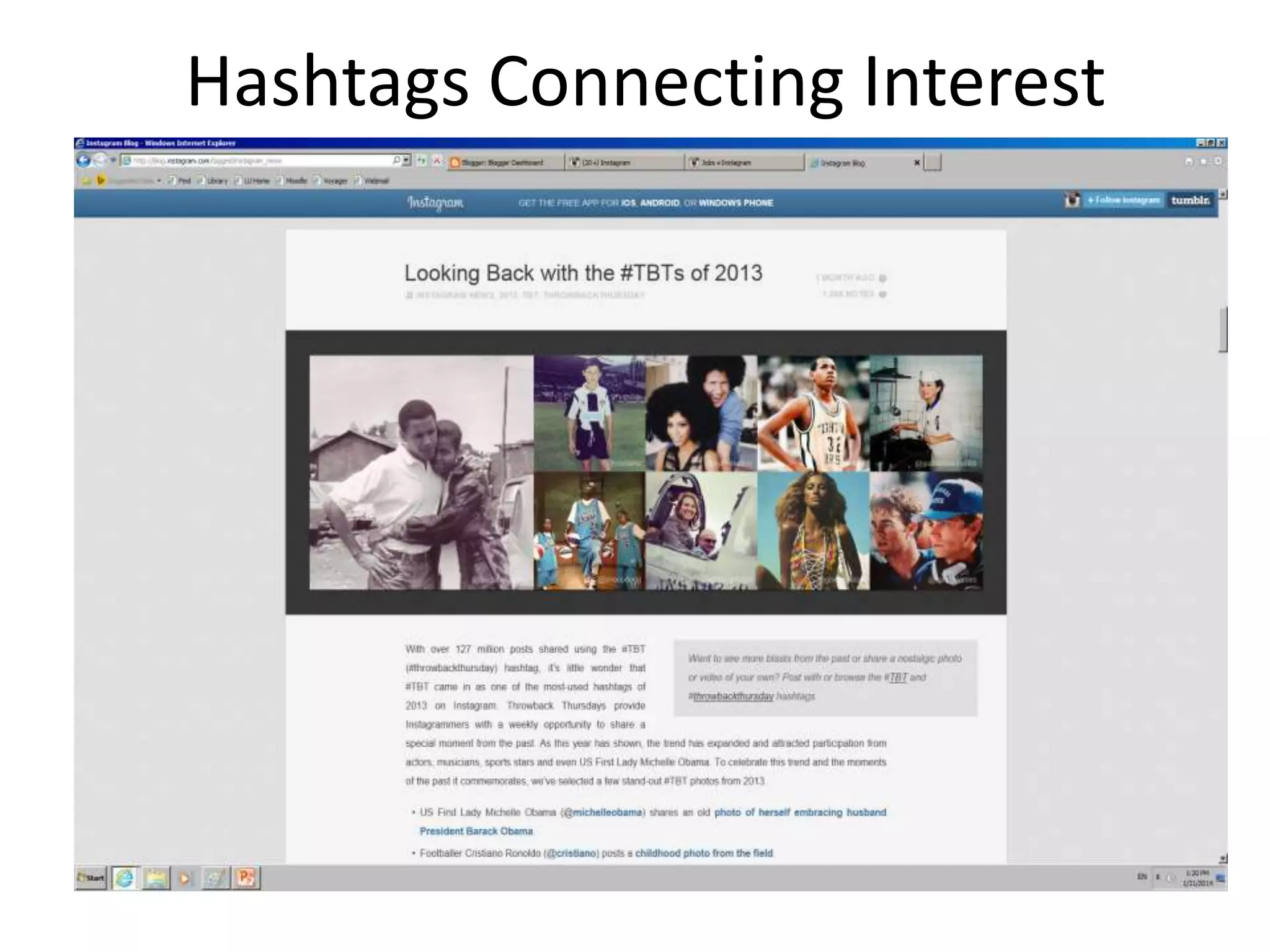 Hashtags Connecting Interest