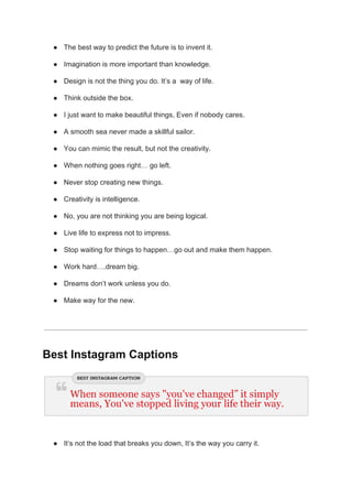 Future Captions For Instagram Instagram Quotes