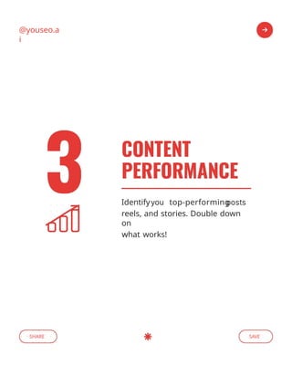 @youseo.a
i
SHARE SAVE
Identify top-performing
reels, and stories. Double down
on
what works!