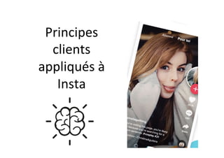 Principes	
clients	
appliqués	à	
Insta	
 