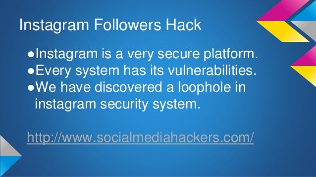 instagram follow! ers - instagram followers hack 2015