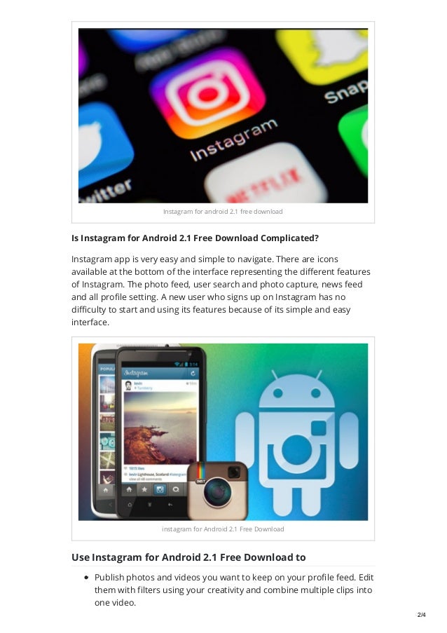 Instagram For Android 2 1 Free Download