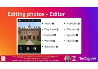 Editing photos - Editor
 