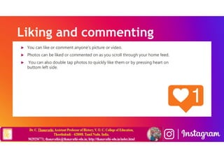 Liking and commenting
 