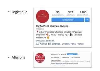 En pratique
• Logistique
• Missions
 