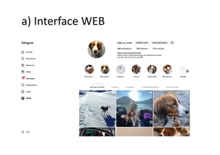 a) Interface WEB
 