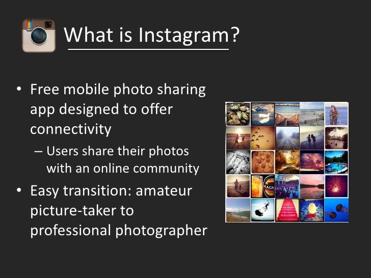 a presentation about instagram