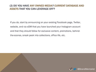 (1) FIND OUT WHAT KIND OF CONTENT IN YOUR CATEGORY
PEOPLE LOVE THE MOST.
Use Google Trends to see what kind of content people are looking for. You can
even compare the popularity between different things.
@BrandMentalist
Here you can see that for ‘Food’,
people search for images of
cake, chocolate, chicken, fruit,
cupcakes, and coffee the most.
 