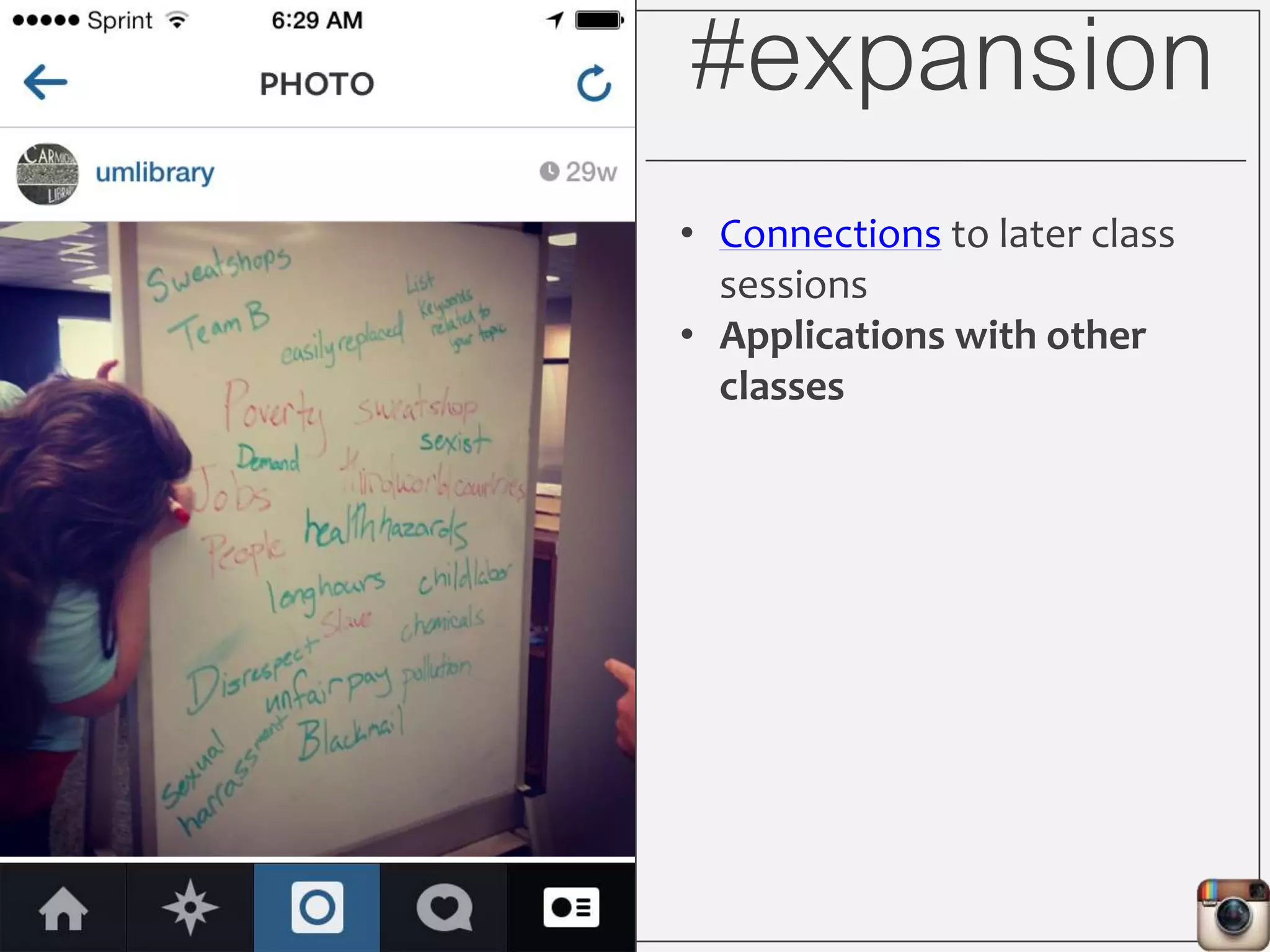 #assessment
• What is something you still
have a question about?
• “I’m still confused about
how to print stuff, but I’m
sure the library staff will be
happy to help when the
time comes that I
desperately need to print
something.”
• “How the call number
system works.”
• “How to not be awkward in
the library.”
 