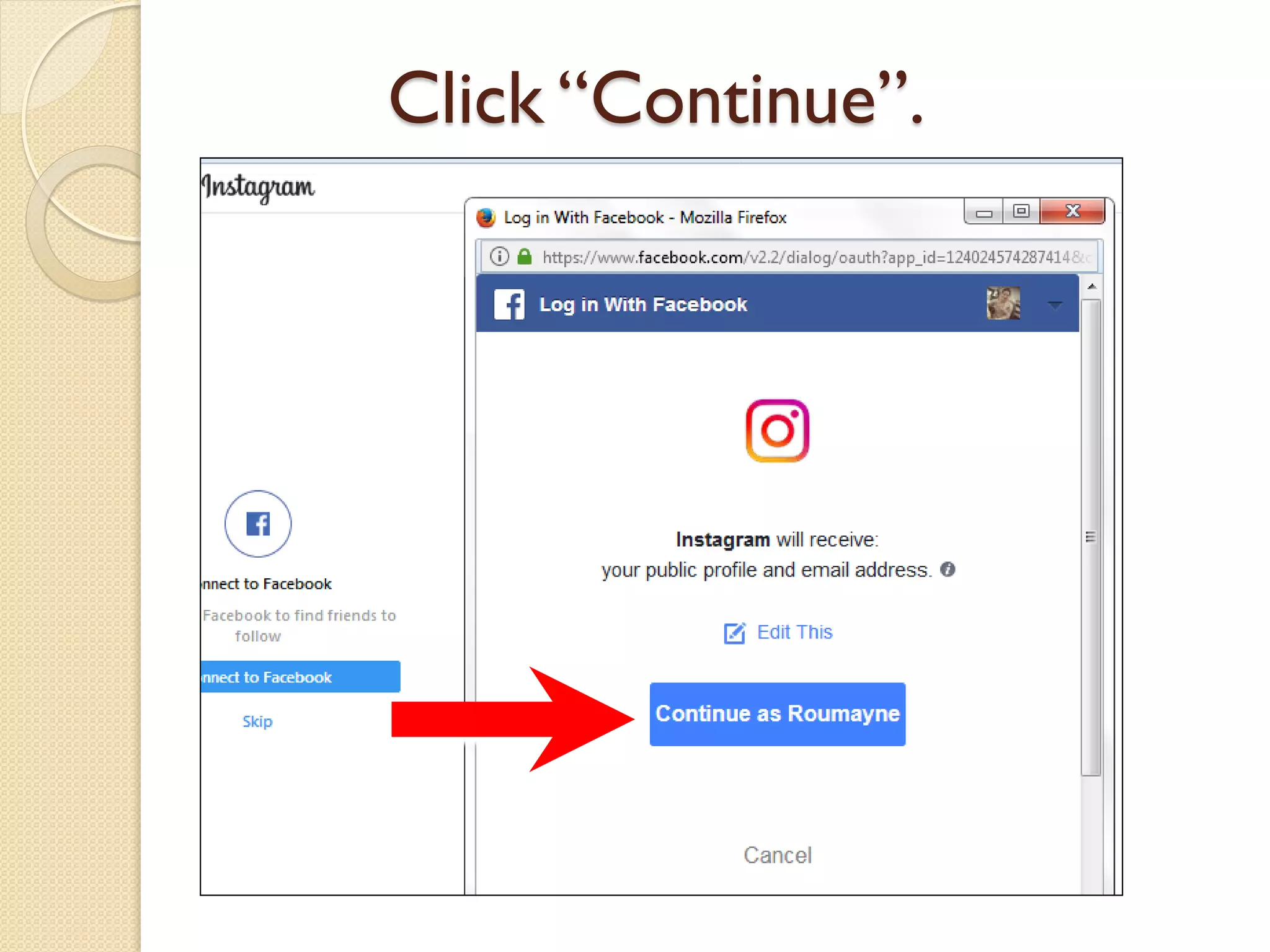 Click “Continue”.
 