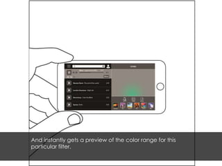 And instantly gets a preview of the color range for this 
particular filter. 
 