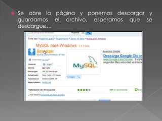 Se abre la página y ponemos descargar y guardamos el archivo, esperamos que se descargue…
