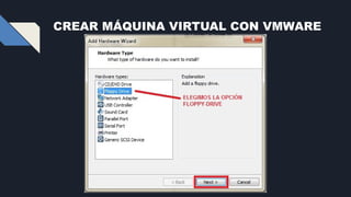 CREAR MÁQUINA VIRTUAL CON VMWARE
 