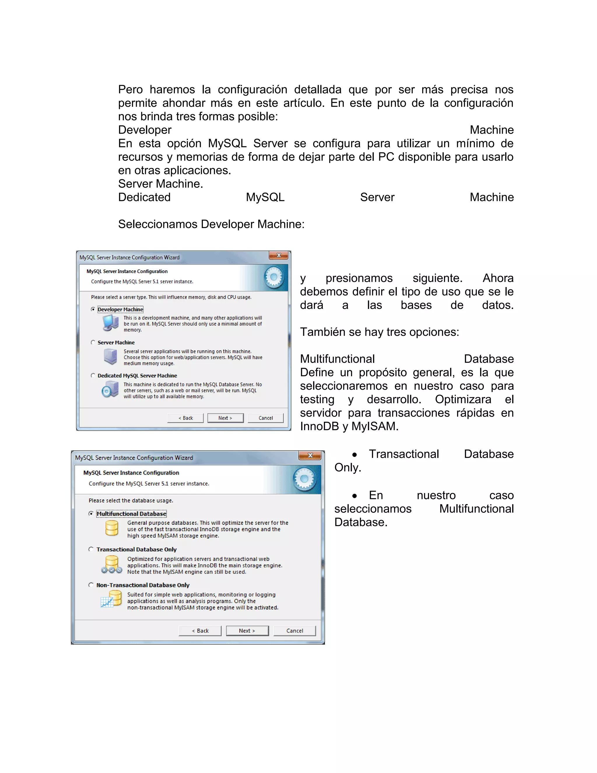 Instalacin de  my sql server en win 7