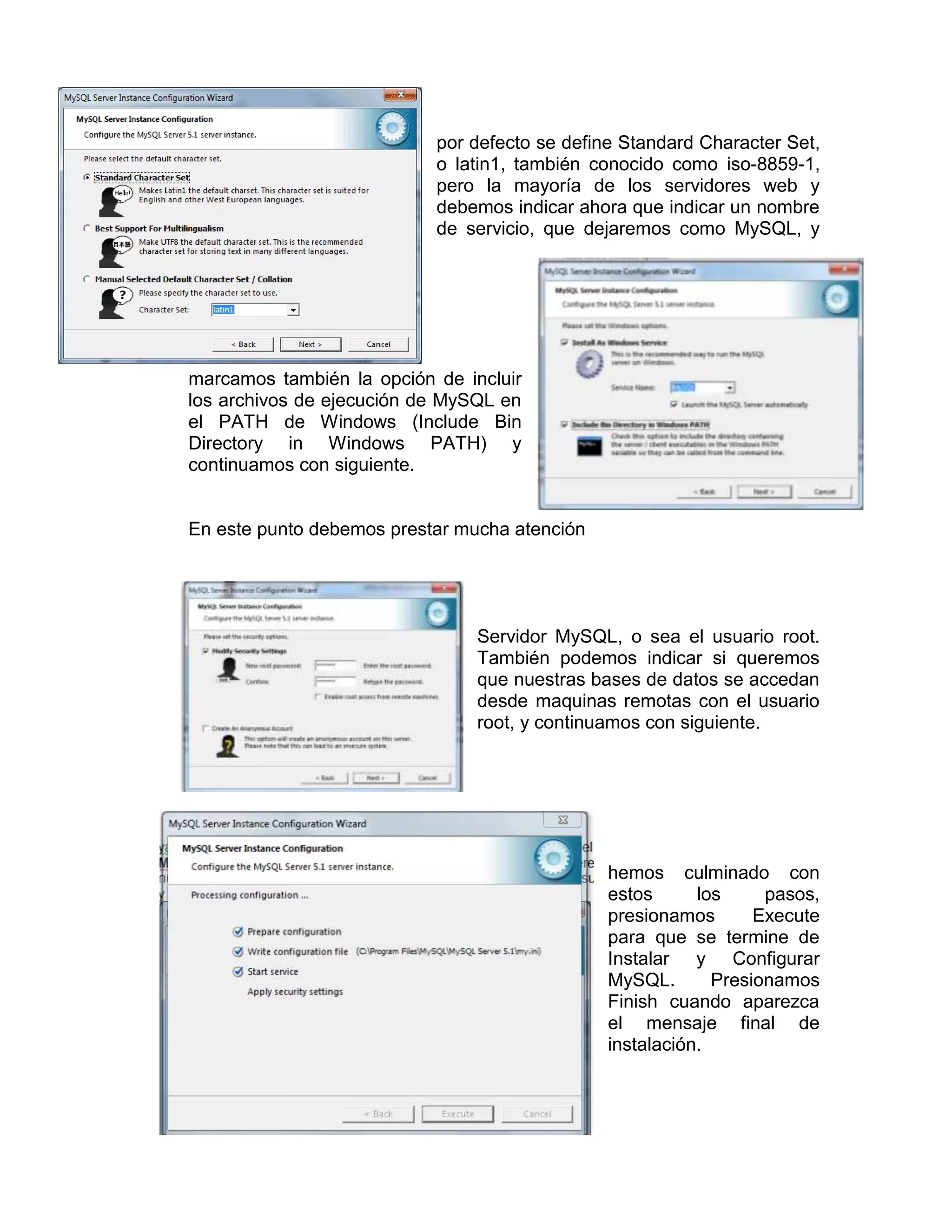 Instalacin de  my sql server en win 7
