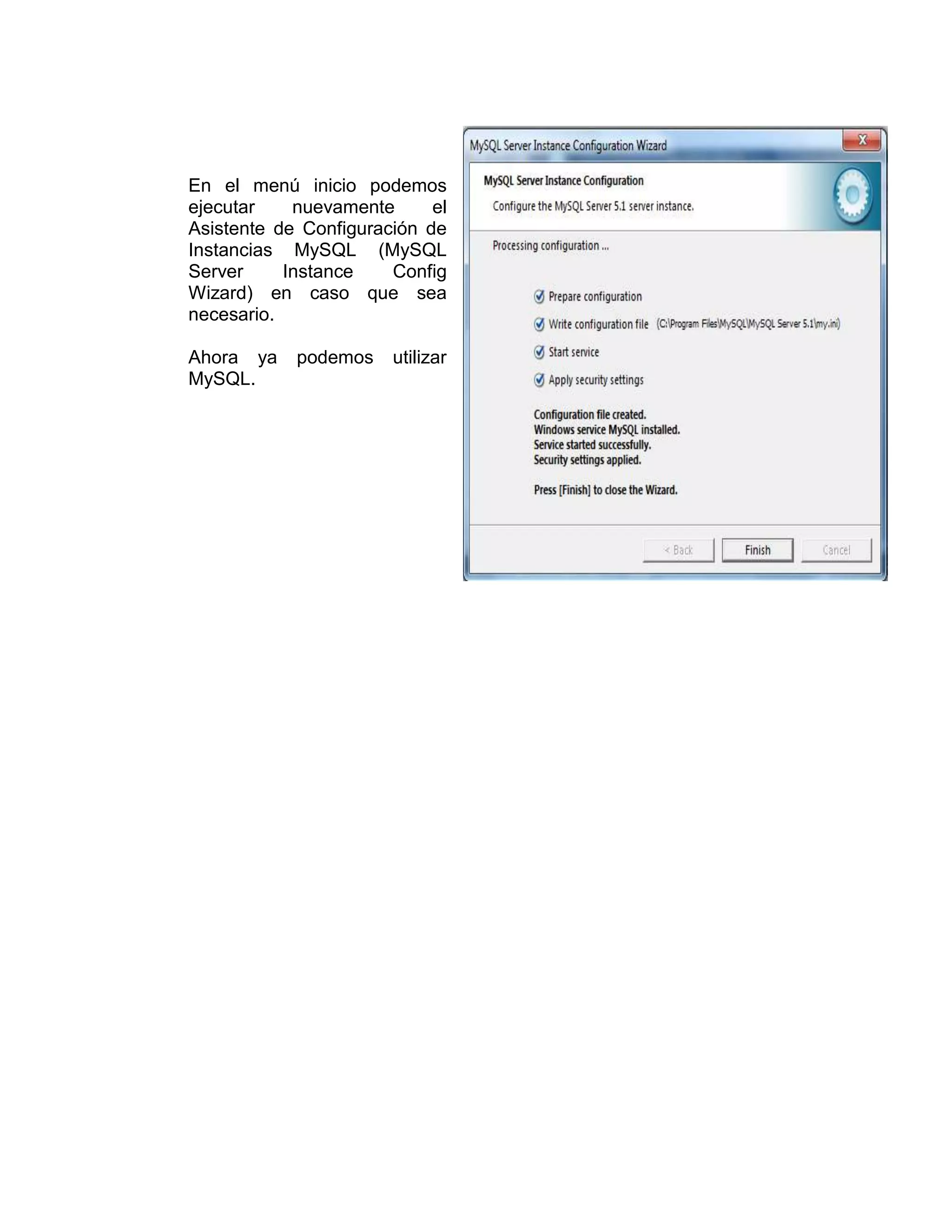 Instalacin de  my sql server en win 7