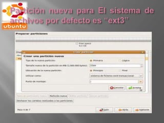 Instalación linux ubunto