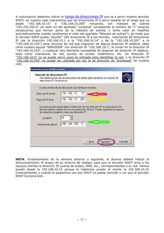 Instalación servicio dhcp en windows server 2003 | PDF