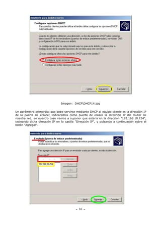 Instalación servicio dhcp en windows server 2003 | PDF