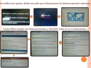 Obviamente si solo deseamos mantener el S.O Ubuntu y no el Windows recurriremos a eliminar este último y por consiguiente a particionar el disco duro quedándonos únicamente con el S.O Ubuntu. Todo este proceso se lo realiza con el fin de que al momento de instalar nuestro sistema operativo, en este caso nos ayudamos de mucho de un emulador de Sistemas Operativos 