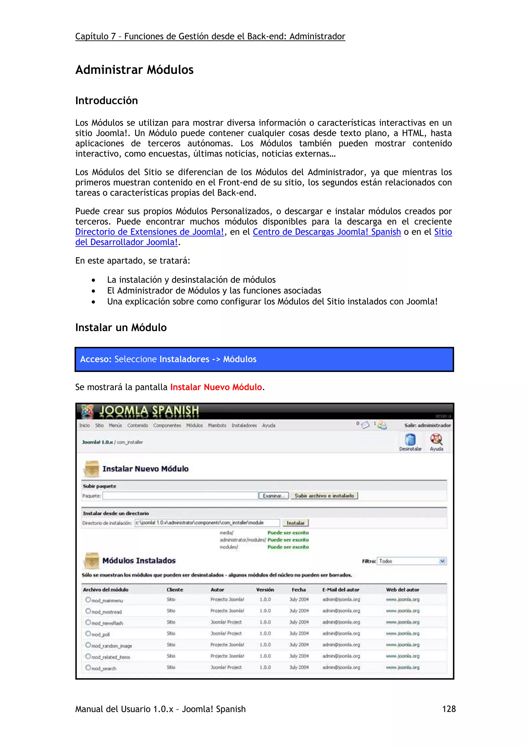 Instalacion joomla